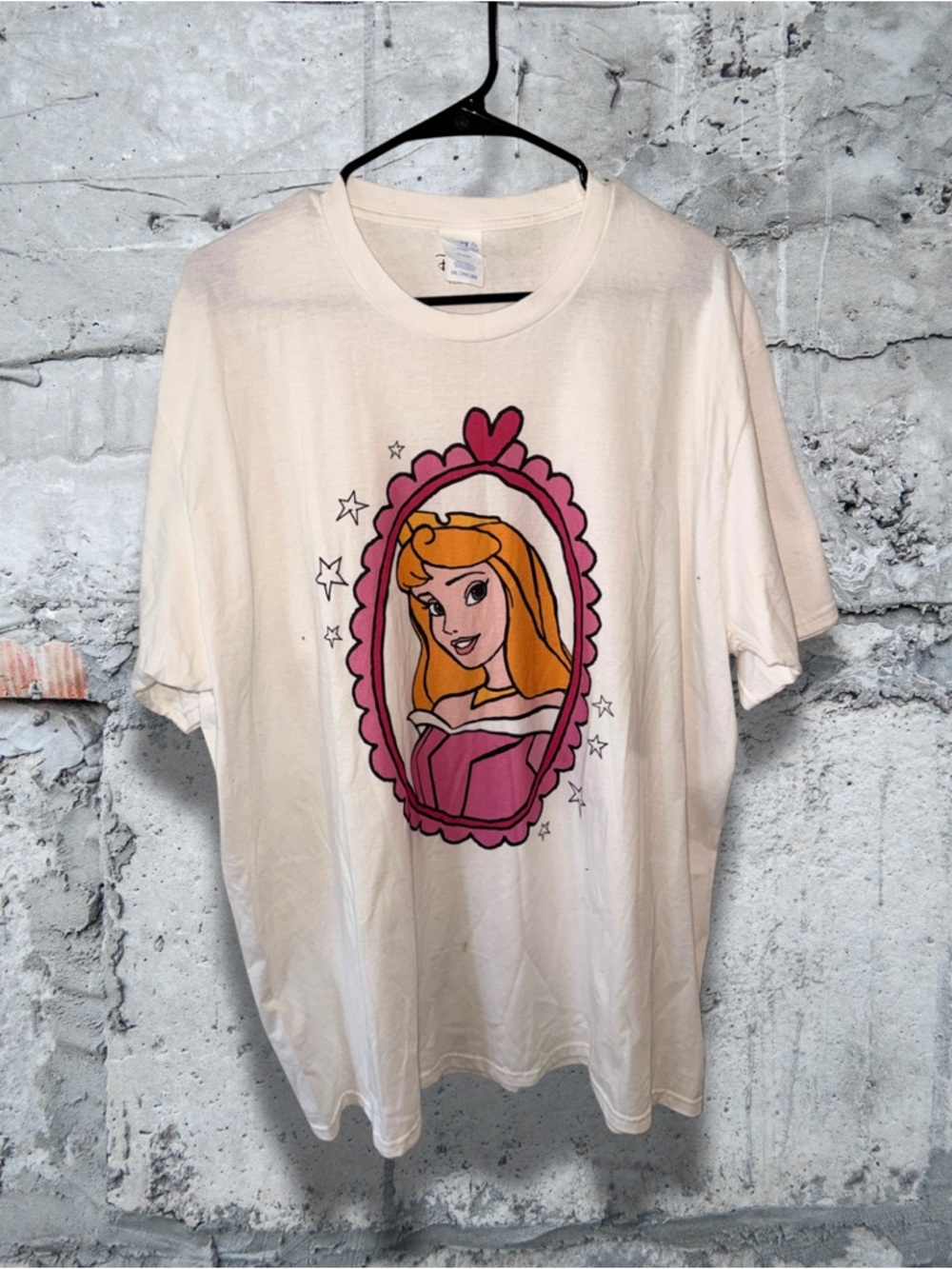 Disney Cream T-Shirt with Pink Princess Aurora sleeping beauty